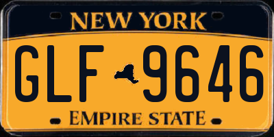 NY license plate GLF9646