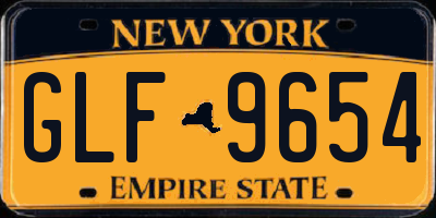 NY license plate GLF9654
