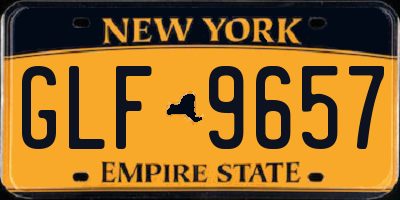 NY license plate GLF9657