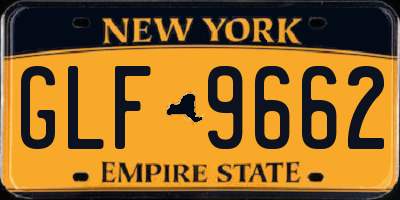 NY license plate GLF9662