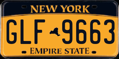NY license plate GLF9663