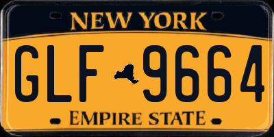 NY license plate GLF9664