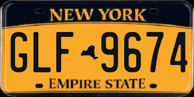 NY license plate GLF9674
