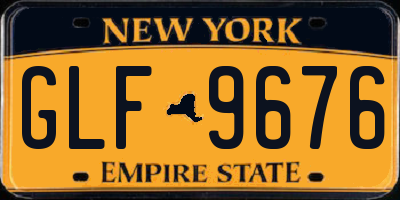 NY license plate GLF9676