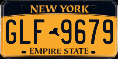 NY license plate GLF9679