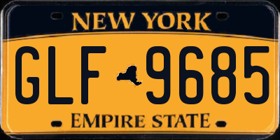 NY license plate GLF9685