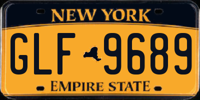 NY license plate GLF9689