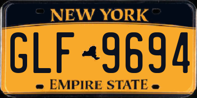 NY license plate GLF9694