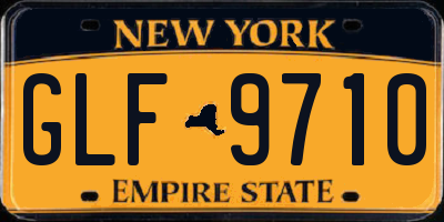 NY license plate GLF9710
