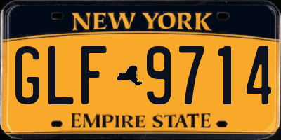 NY license plate GLF9714