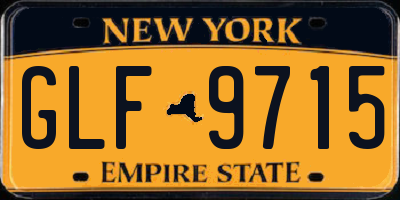 NY license plate GLF9715