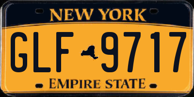 NY license plate GLF9717