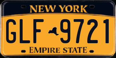 NY license plate GLF9721