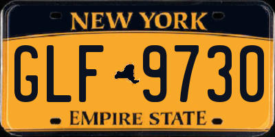 NY license plate GLF9730
