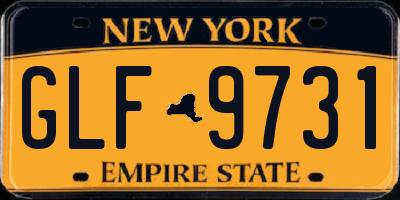 NY license plate GLF9731