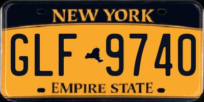 NY license plate GLF9740