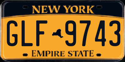 NY license plate GLF9743
