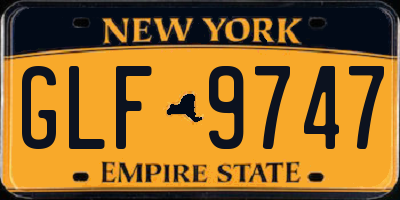 NY license plate GLF9747