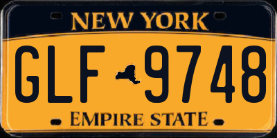 NY license plate GLF9748