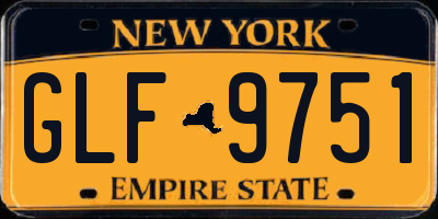NY license plate GLF9751