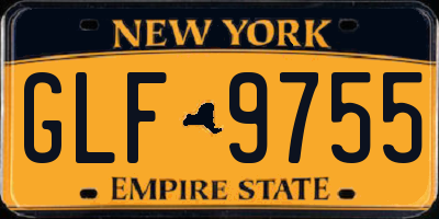NY license plate GLF9755
