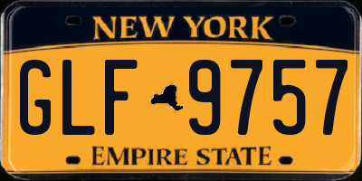 NY license plate GLF9757