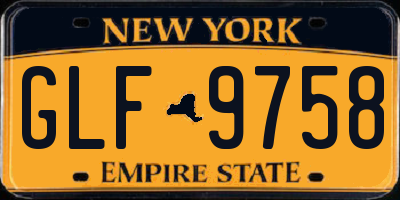 NY license plate GLF9758