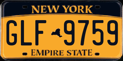 NY license plate GLF9759