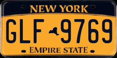 NY license plate GLF9769