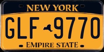 NY license plate GLF9770