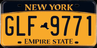 NY license plate GLF9771