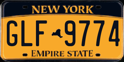 NY license plate GLF9774