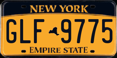 NY license plate GLF9775