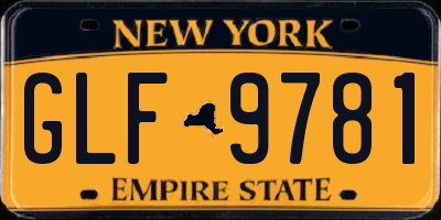 NY license plate GLF9781