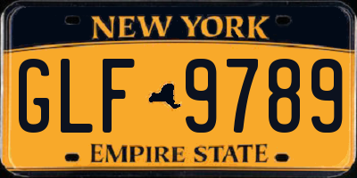 NY license plate GLF9789