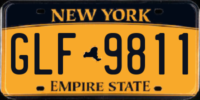 NY license plate GLF9811