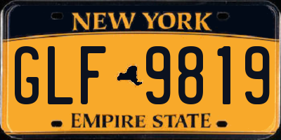NY license plate GLF9819