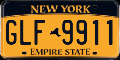 NY license plate GLF9911