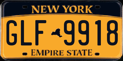 NY license plate GLF9918