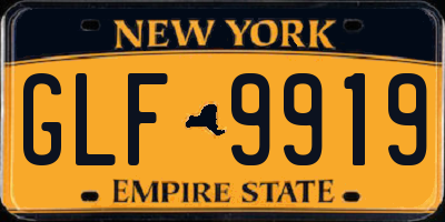 NY license plate GLF9919