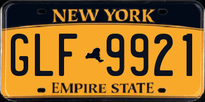 NY license plate GLF9921