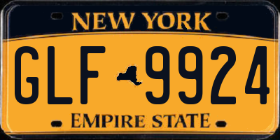 NY license plate GLF9924