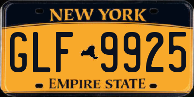 NY license plate GLF9925