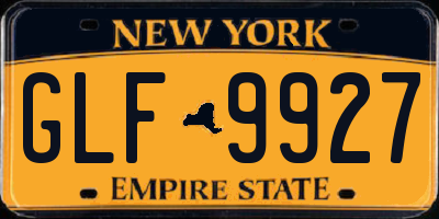 NY license plate GLF9927