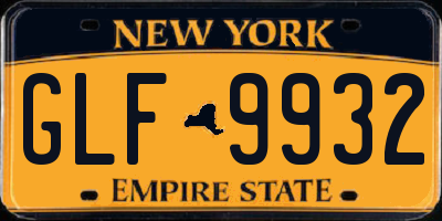 NY license plate GLF9932