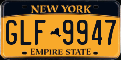 NY license plate GLF9947