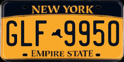 NY license plate GLF9950