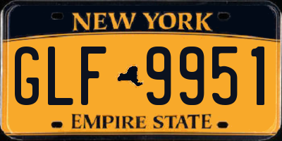 NY license plate GLF9951