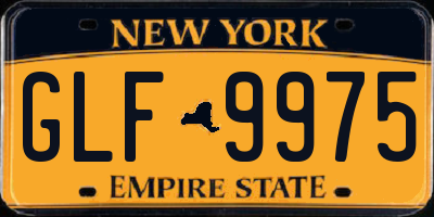 NY license plate GLF9975