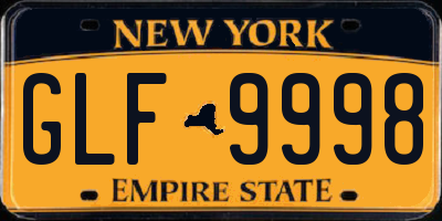 NY license plate GLF9998